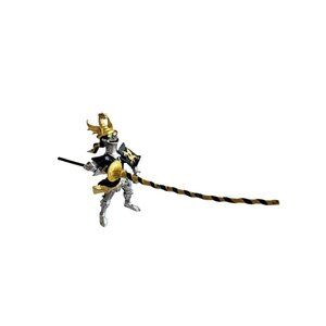 Plastoy KNIGHT BLACK & GOLD SOLDIER Lance Medevil Figure 4”